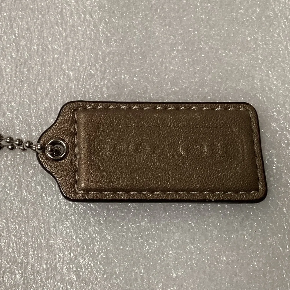 Coach Dark Beige Bag Tag/Hang Tag